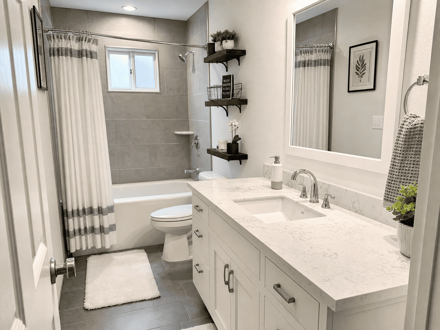 Bathroom cleaned by RS CLEANING CO